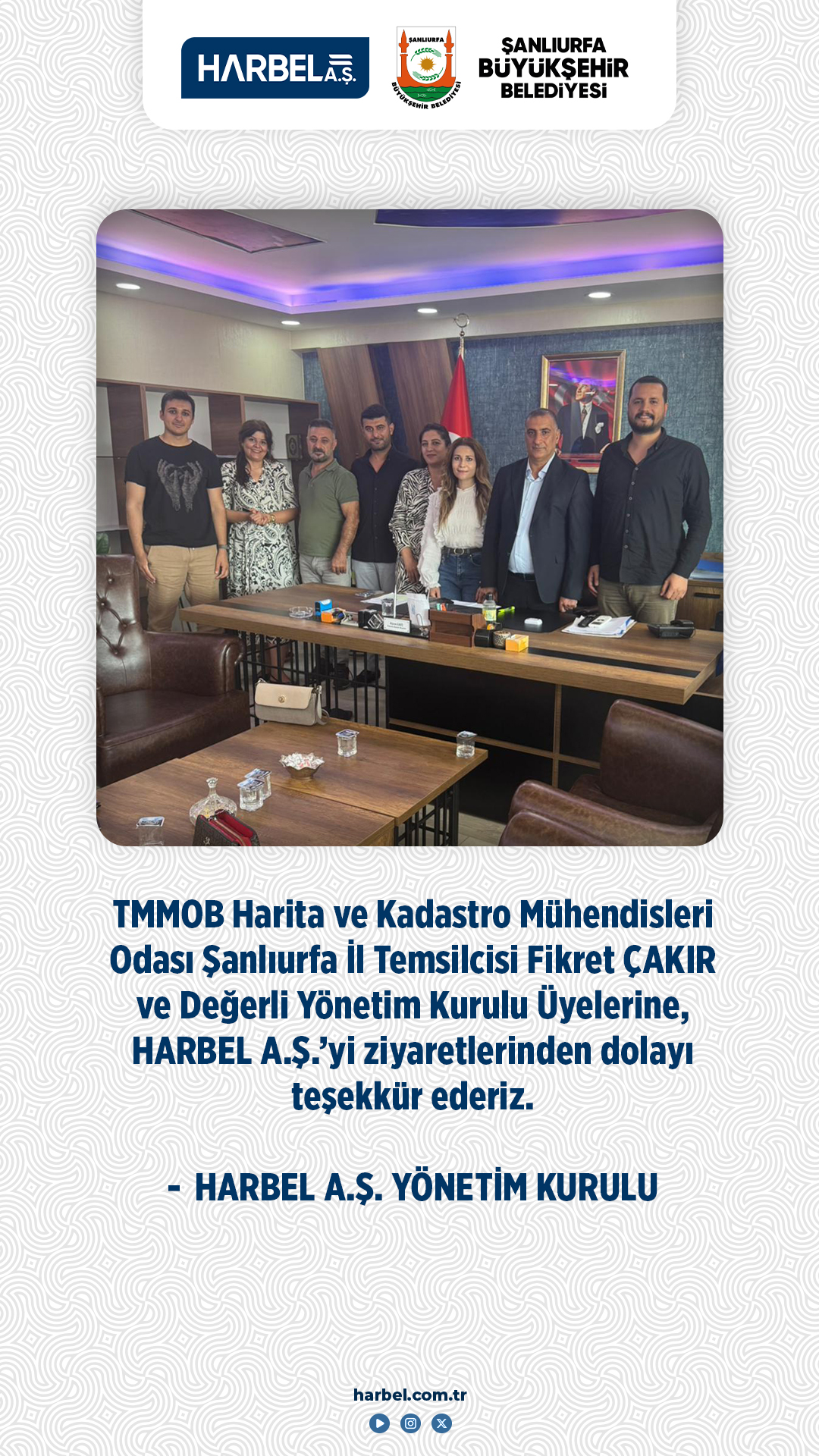 TMMOB Harita ve Kadastro Mühendisleri Odası HARBEL A.Ş. Ziyareti